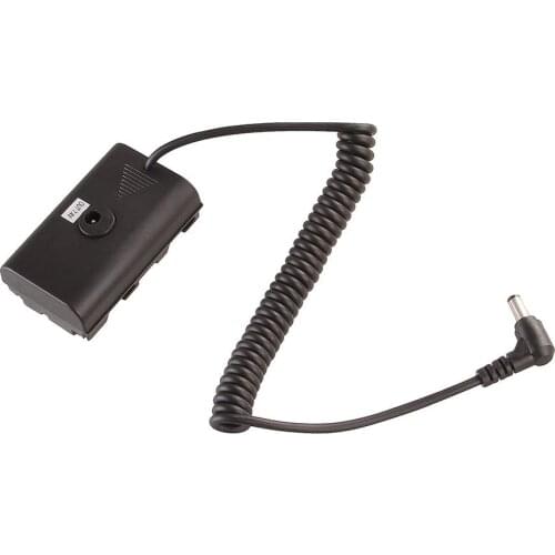 NP-F Dummy Battery DC Coupler with Extendable Cable for NP-F970 NP-F960 NP-F770/F750/F550