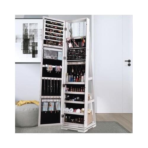 Rotating full body mirror, cloakroom floor mirror, modern simple fitting mirror, jewelry storage, locker, dressing mirror
