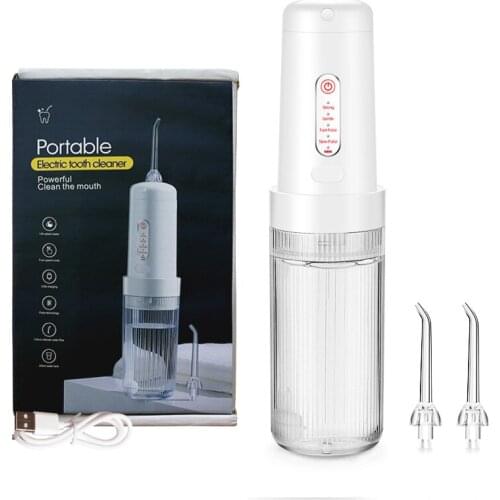 Oral Irrigator 4 Modes USB Rechargeable Water Flosser Portable Dental Water Jet 200ML Water Tank Waterproof Teeth Cleaner