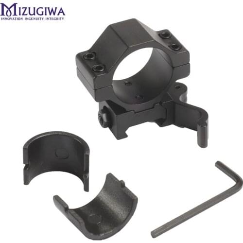 1 Pair MIZUGIWA 30mm / 25.4mm 1" Quick Release Scope Mount Ring Adapter 20mm Scope Mount Rail Weaver Picatinny Flashlight