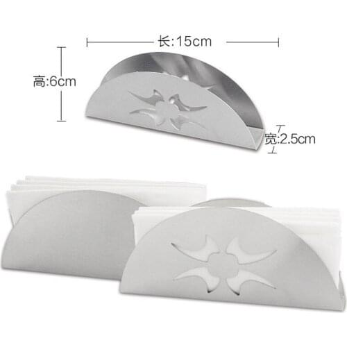 100pcs/lot wholesale Stainless Steel Freestanding Countertops Kitchen Napkin Holder Paper Towel Holder Holds Stand Kitchen Tool