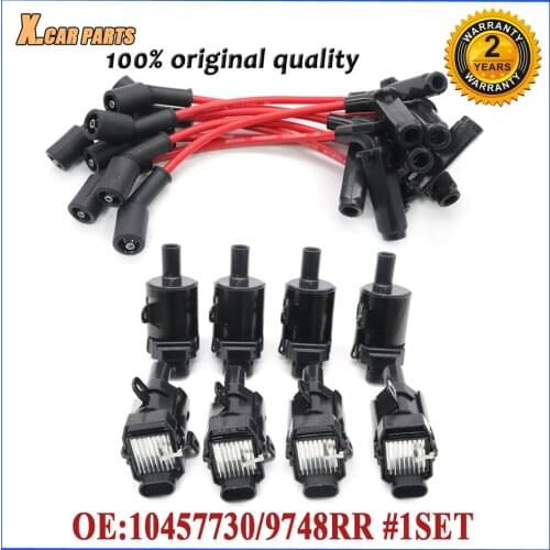 10457730 9748RR Ignition Coils & Spark Plug Wires Pack For Chevy Silverado Express Tahoe SSR GMC Sierra Hummer H2 4.8L 5.3L 6.0L