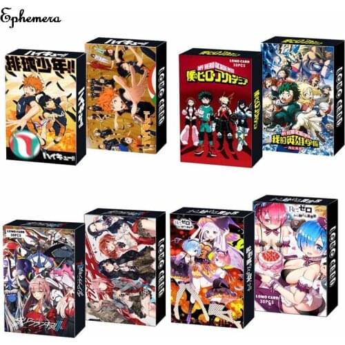 30Pcs/Box Anime Haikyuu!! DARLING In The FRANXX Re Mini Postcard My Hero Academia Lomo Card Photo Card For Fans Gift Collection