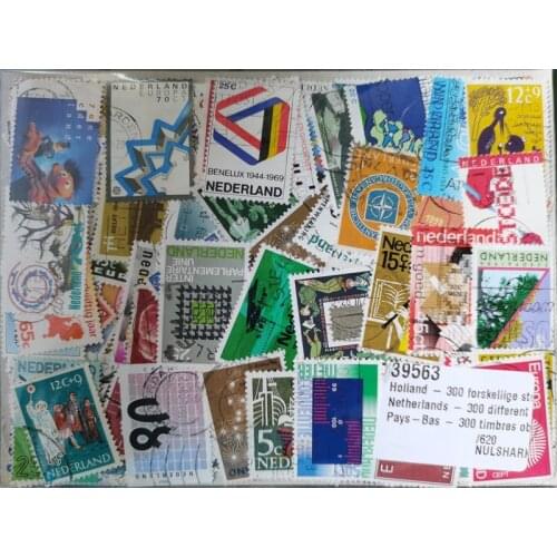 50 Different Dutch Used Postage Stamps Off Paper With Post Mark For Collection