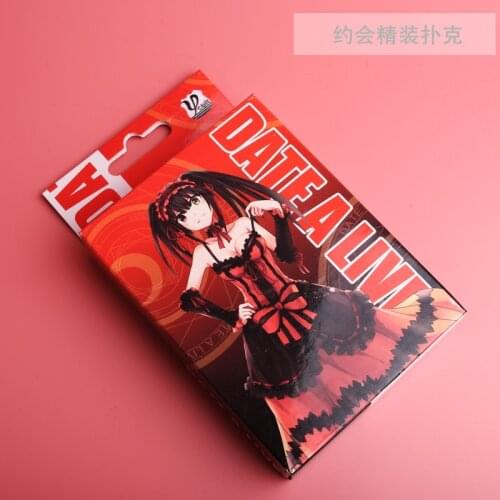 54pcs cards Anime cartoon Date A Live Cosplay Board Game Cards Hardcover poker toy gift with box