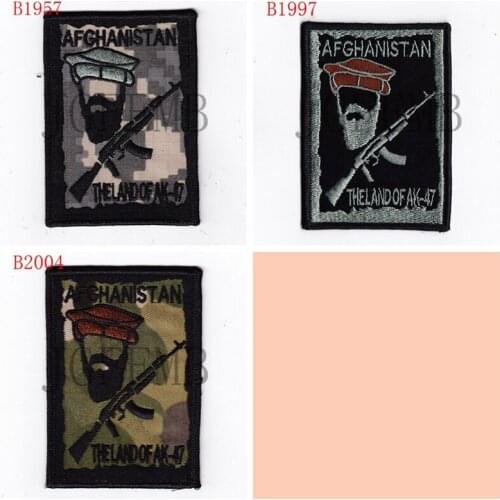 Afghanistan theland of AK47 Morale tactics Military Embroidery patch