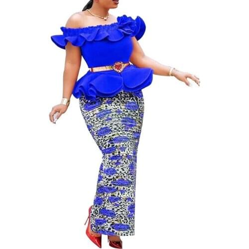 African Dresses for Women 2021 Spring and Autumn African Women Printing Plus Size Long Dress African Clothes