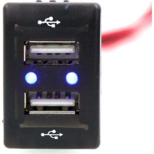 Dual USB Car Charger Power Adapter 5V 2.1A Dual USB Socket Charger For Mazda chager for smart phone GPS