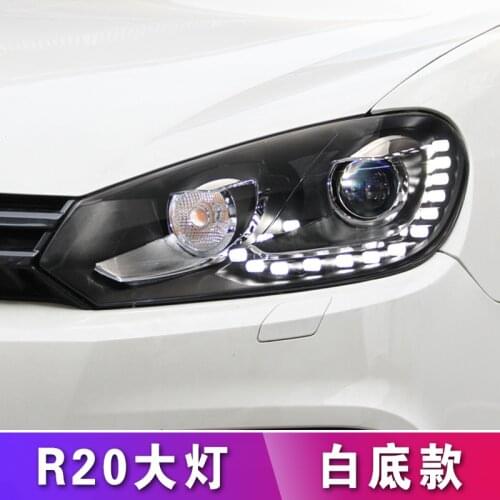 Car Styling For VW Golf 6 Golf6 MK6 R20 Type Head lamp LED Headlight LED Dual Projector Headlights Replacement
