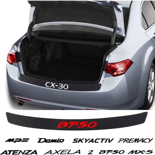 Car Rear Bumper Trunk Load Edge Protective Guard Stickers For Mazda 2 3 Atenza Axela Biante BT-50 CX-3 CX-30 CX-5 CX-7 CX-8 CX-9