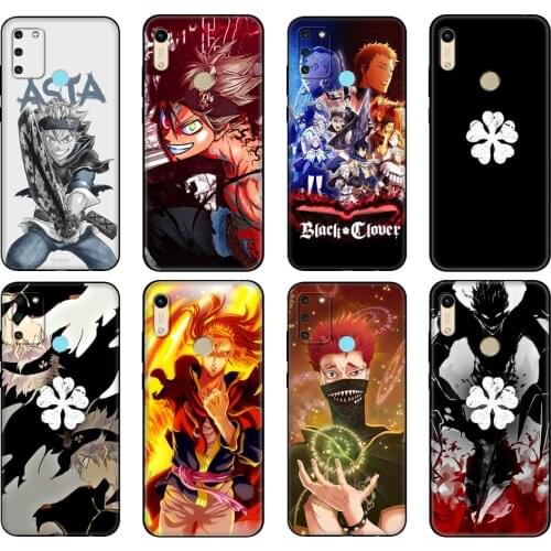 Black tpu Case For Huawei Honor 8a Prime 8s Prime 9 Lite honor 9A 9C 9X Premium 9x Pro 9S Case Cover Black Clover Anime