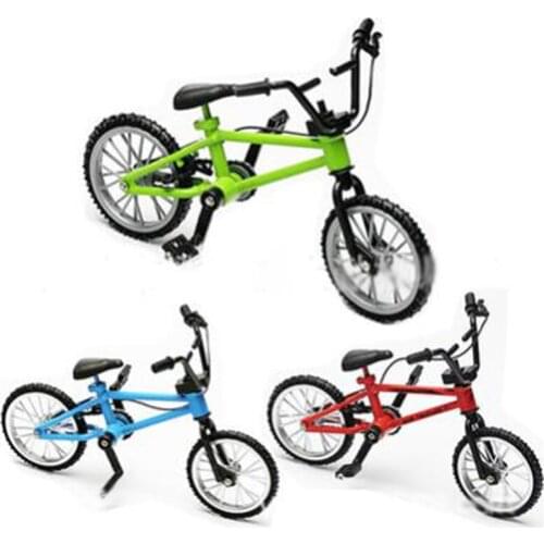 Baby Fingerboard Bicycle Toys With Brake Rope Blue Simulation Alloy Finger Bmx Bike Children Gift Mini Size Toy Gift