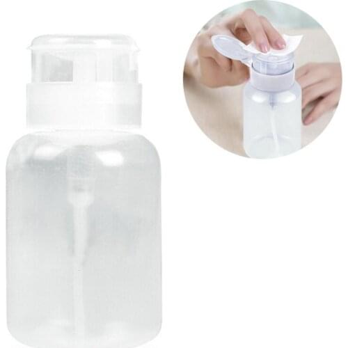 Large Capacity Pump Nail Polish Remover Dispenser Empty Bottle Manicure Tool