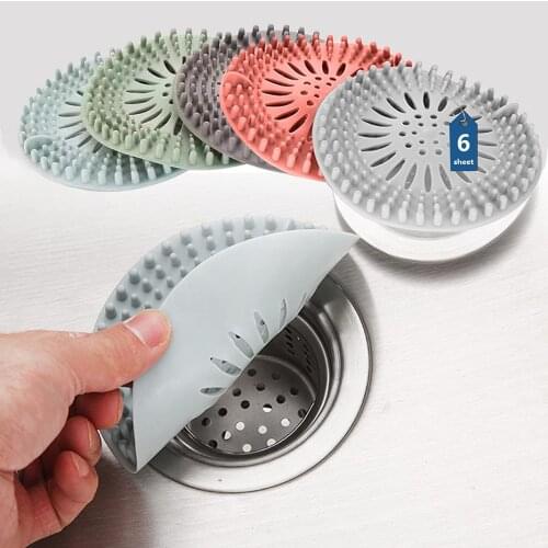 TPR Sink Drain Hair Stopper Catcher Hair Filter Shower Drain Covers Bathroom Accessories Bathtub Sewer Sink Strainer Kitchen