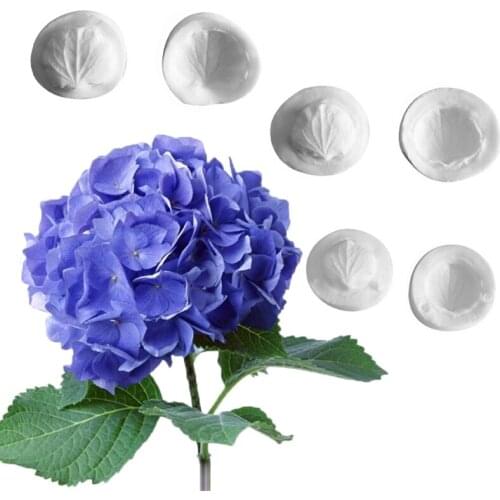 Hydrangea Petals Silicone Mold Fondant Cakes Decorating Tool Molds Sugarcraft Chocolate Baking Tool For Cakes Gumpaste Form Tool