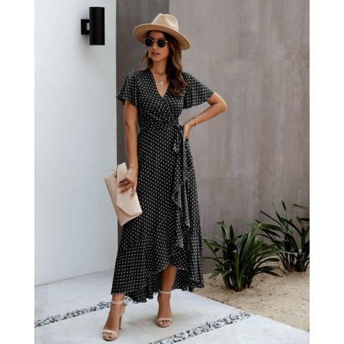 HAOLONGHAN Summer Polka Dot Dresses