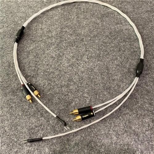 HiFi Audio Connect It E RCA Phono Interconnect Line Silver-plated Odin Vinyl LP Tonearm Cable with Ground Wire