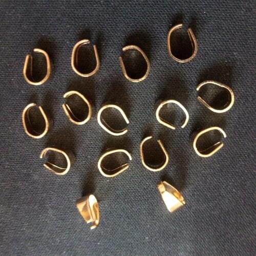 Hot 20pcs/lot 9mm/11mm Plated Pendant Necklace Buckle Clasp Connectors For Cameo Tray Jewelry Findings Accessories For Diy