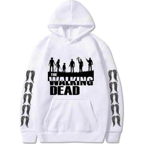 Net Red The Walking Dead Oversized Hoodies Pocket Jacket Harajuku Clothing Femme Streetwear Hoodies Women Autumn Long Sleeve Top