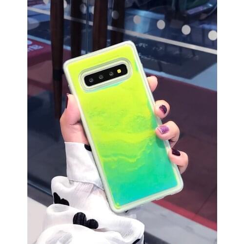 J4/J6plus Novelty Luminous Phone Case For Samsung S10lite A70 A7 2018 A5 A30 A10 Fluorescent color Cover Shell Protection