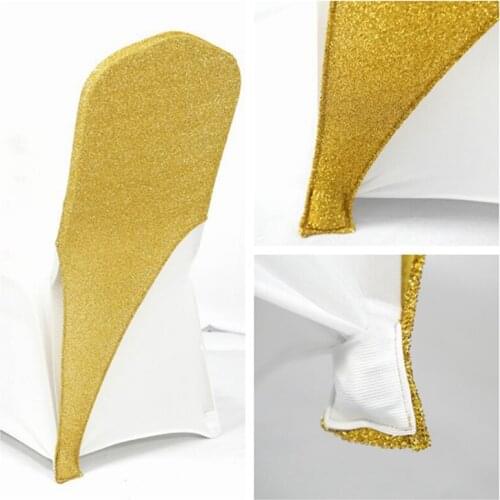 Nice Looking Sequin Chair Cap Hood Fit On Spandex Chair Cover Wedding Event Party Decoration
