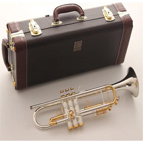 MFC Bb Trumpet LT180S-37 Silver Plated Gold Keys Music Instruments Profesional Trumpets 180S37 Mouthpiece Accessories With Case