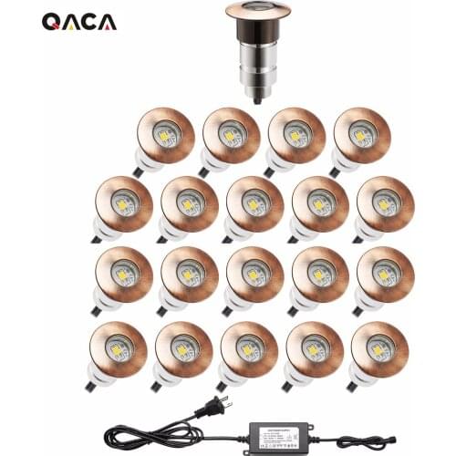 Fashion Recessed Led Fence Lights under Deck Lighting LED Outdoor Step Stairway Garden Decking Lighting Ideas 20pcs/set F102X-20