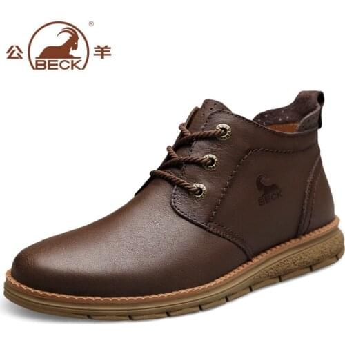 Men Boots 2020 Spring Ankle Boots Shoes Genuine Leather Shoes for Man Casual Riding Equestr Botas Hombre Plus Size 44