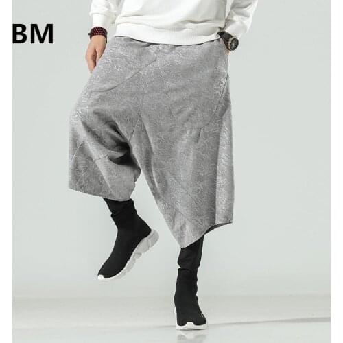 Autumn Winter Fashion Hip Hop Fake Two Pieces Casual Baggy Pants 2020 Korean Plus Size Trousers Harajuku Joggers Men Clothing