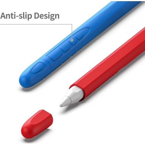 Soft Silicone for Apple Pencil Case 2 for IPad Pencil Tip Cover Holder Tablet Touch Pen Stylus 360 Full Protective Pouch Bags