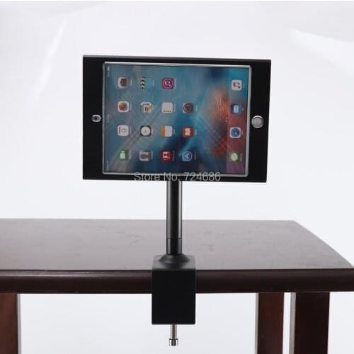 For iPad 2/3/4 /air/pro 9.7" anti-theft wall mount with flexible gooseneck arm safety mounting table for menu order display