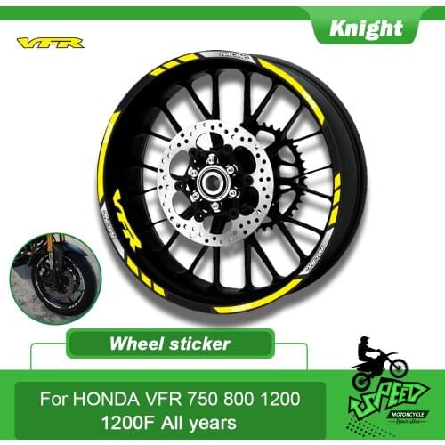 New high quality 12 Pcs Fit Motorcycle Wheel Sticker stripe Reflective Rim For Honda VFR VFR750 VFR800 VFR1200 VFR1200F