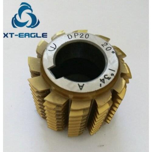 Yellow coating HSS DP20 Gear Hob Cutter PA20 degree 50*40*22hole