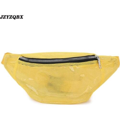 Grid Waist Bag Banana Bag Breathable Messenger Waist Pack Transparent Ultra-Thin Fanny Pack Womens Belt Bag