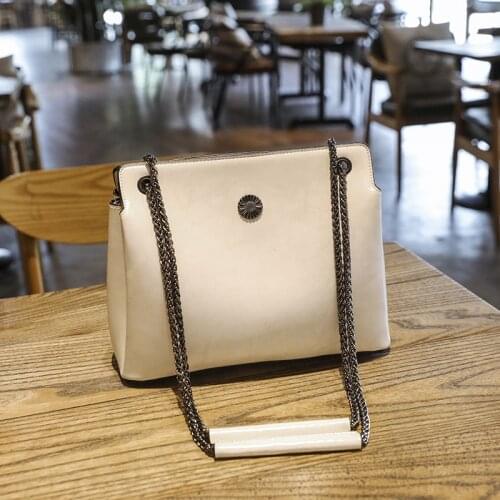 Genuine Leather Bag Women Casual Shell Cow Leather Womans Handbag Girl Ladies Solid Shoulder Messenger Bags Female 2021 C1718