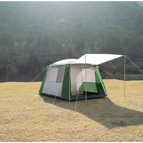 Large Space Six To Eight People 210T Rainproof Thickened Double Layer Ultralight Camping Outdoor Tent
