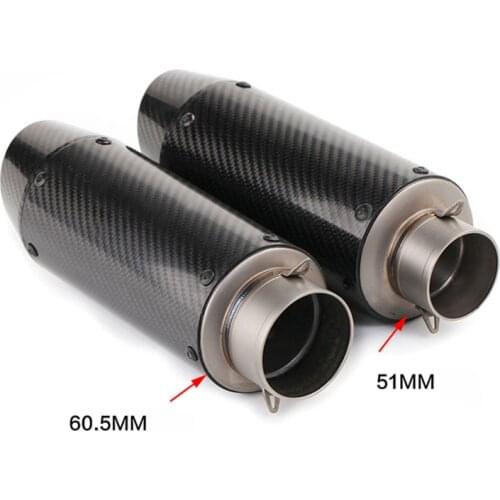 Customized 51mm 61mm CBR1000 Motorcycle Racing Exhaust Pipe Z750 S1000R Titanium Alloy Universal Muffler GP ATV Escape Silencer