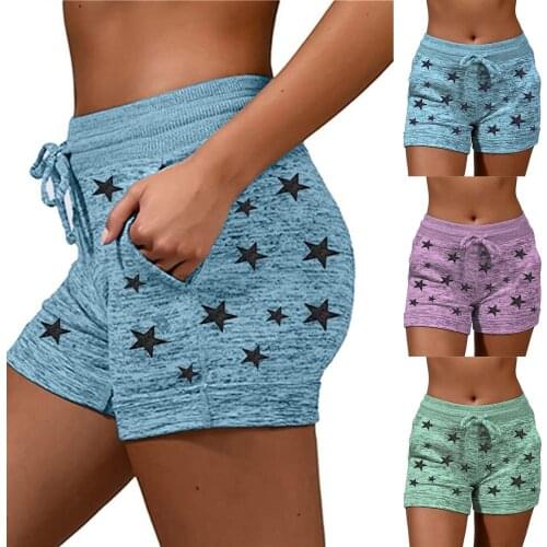 Womens Sexy Shorts Summer Print Slim Short High Waisted Casual Hot Booty Gym Sports Shorts Summer Sports Clothes Lose Weight