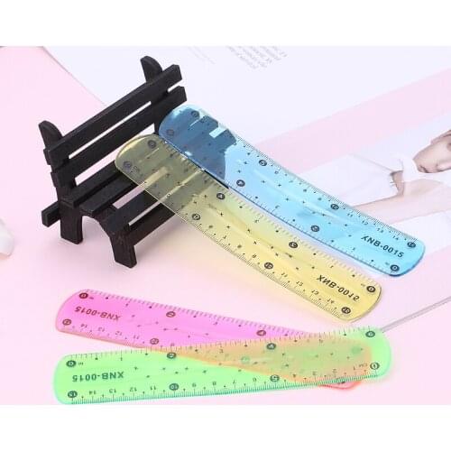 1PC Soft 15cm Ruler Multicolour Flexible Creative Stationery Rule School Supply