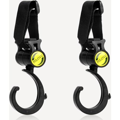 2PCS Baby Stroller Hook Car Seat 360 Swivel Hanger Hooks Universal Pram hook Pushchair carriage storage bag stroller accessories