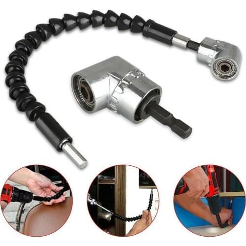 2pcs Hexagon 105 Degree Extended Angle Screwdriver Extension Accessories Power Set Tool Drill Connector E2D7