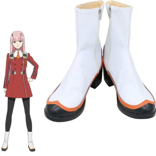 2018 New Japanese Anime DARLING in the FRANXX ZERO TWO CODE 02 Cosplay Shoes Halloween Carnival Boots Custom Made For Women