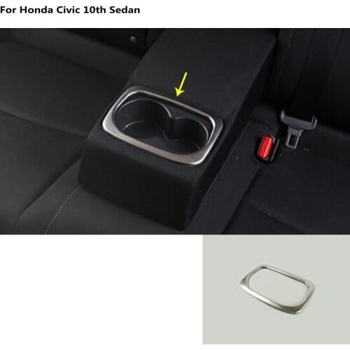 Car trim ABS lamp Center Console middle rear back tail Cup gear armrest box frame For Honda Civic 10th Sedan 2016 2017 2018