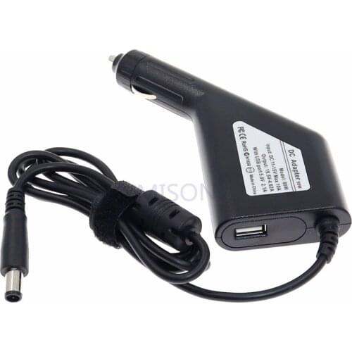 19.5V 4.62A DC7.4*5.0mm Power Car Adapter Charger For Laptop Dell Latitude D630 D800 D810 D820 D830 D631N 5V 2.1A USB Charger