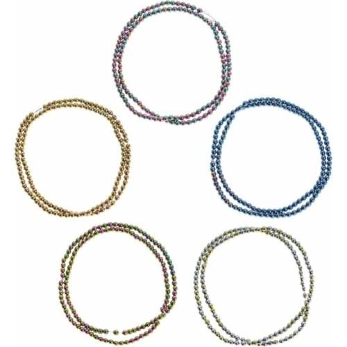 Natural Stone Hematite Beads Bright Round shape Plated 2mm 3mm Loose beads for DIY Necklace Bracelet Jewelry Making Accessories