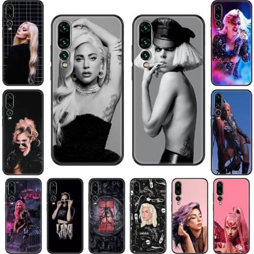 Lady Gaga Phone case For Huawei P 8 10 20 30 Smart Plus 2019 Z Lite Pro 2017 2019 black painting bumper luxury back art