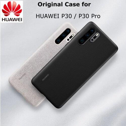 Original HUAWEI P30 P30 Pro Case Official Full Cover Prevents Fingerprints Microfiber Fiber Leather P30 P30 Pro Back Cover