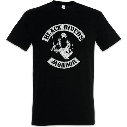 Black Riders MC T-Shirt Lord of Nazgul Biker Fun the Patch Rings Mordor Sauron