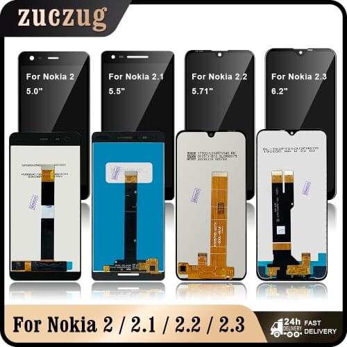 For Nokia 2 / 2.1 / 2.2 / 2.3 LCD Display Touch Screen Digitizer Assembly Replacement LCDs + Gift