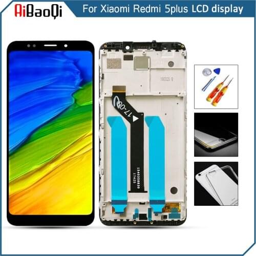 For Xiaomi Redmi 5 Plus Touch Screen and LCD Display Xiaomi Redmi 5 Plus Digitizer Sensor Panel Assembly 5.99 inch with frame